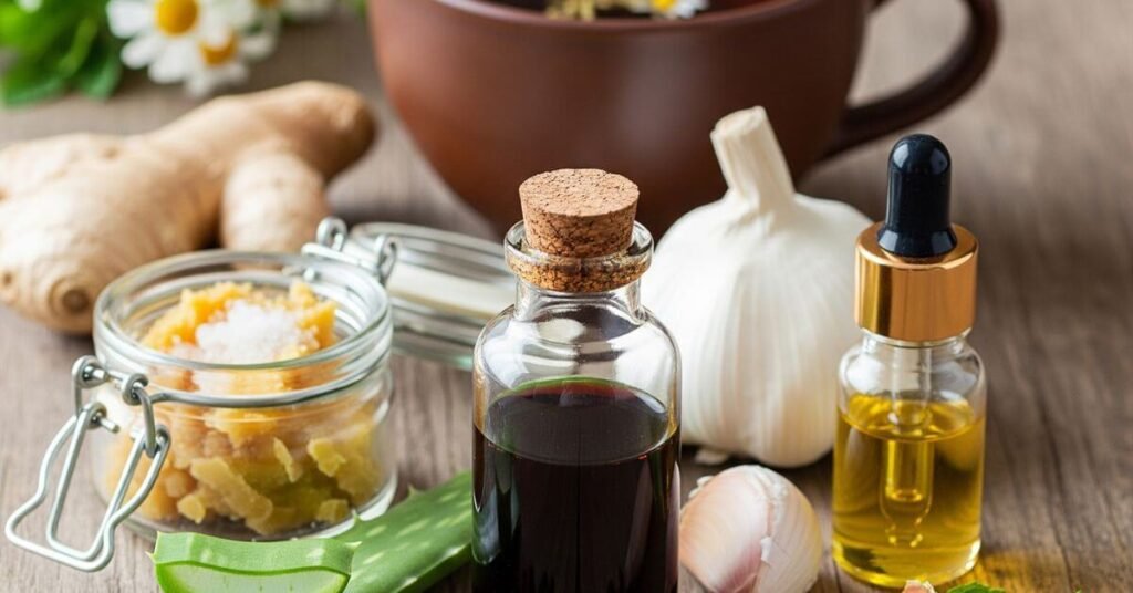 Ingredientes naturales para aliviar el dolor de muela: ajo, aceite de clavo y menta